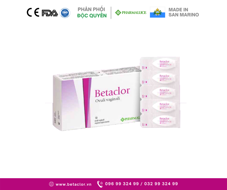 Viên phụ khoa Betaclor nhập khẩu Ý
