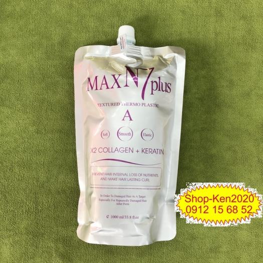 Uốn duỗi ép dập tóc Max N7 Plus Collagen Keratin 1000ml x2 (A-B-C)
