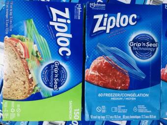 Túi Ziploc Grip 'n Seal bảo quản thực phẩm
