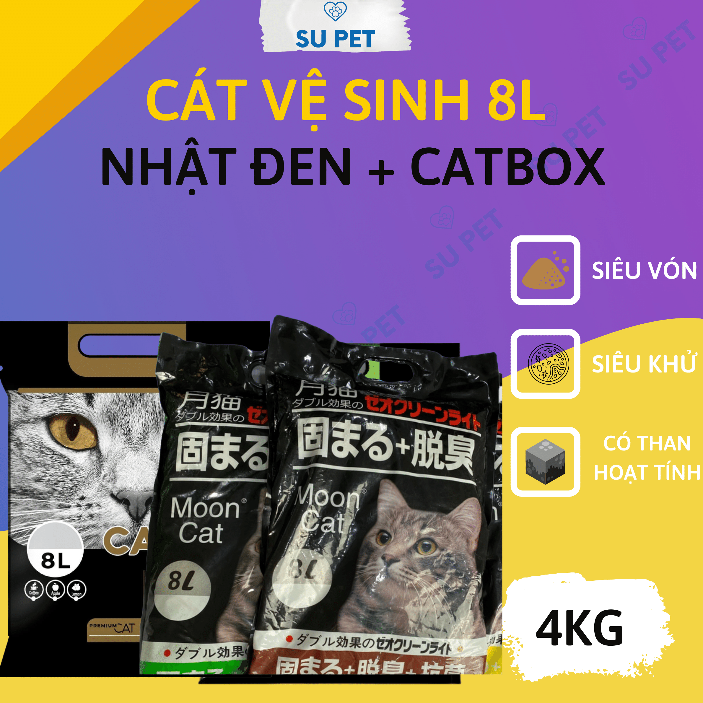 [Mã 157FMCGSALE giảm 8% đơn 500K] Cát vệ sinh cho mèo 8L xuất xứ Nhật Bản