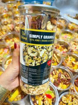 Granola Siêu Hạt Cao Cấp, Granola Mix Hạt Dinh Dưỡng Cao Cấp Hũ 500g - Giá Cực Rẻ, Ngũ Cốc Ăn Kiêng, Ngũ Cốc Giảm Cân, Eatclean, Thực Đơn Keto, Ăn Sáng, Ăn Kiêng Hoàn Hảo, Thực Phẩm Healthy, Đảm Bảo ATVSTP