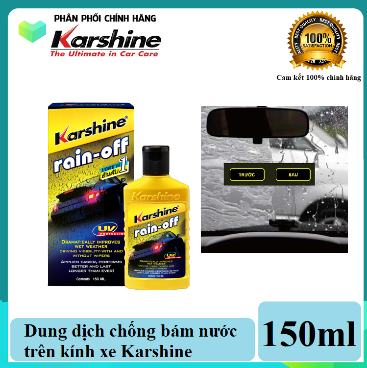 Dung dịch chống bám nước trên kính xe Karshine 150ml  Hàng Thái Lan