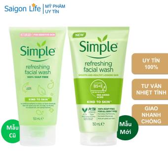 Sữa Rửa Mặt Dạng Gel Simple Kind To Skin Refreshing Facial Wash 150ml (Dành cho da nhạy cảm )
