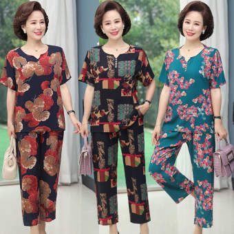 BỘ MẶC NHÀ TRUNG NIÊN KIỂU DÁNG SANG TRỌNG CHO BÀ CHO MẸ- ĐỒ BỘ  CHẤT VẢI LANH ,QUẦN ÁO TRUNG NIÊN TAY CỘC QUẦN DÀI