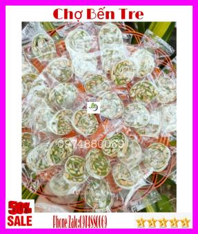 1KG KẸO DỪA DỨA CUỘN ĐẬU PHỘNG BẾN TRE- CHỢ BẾN TRE