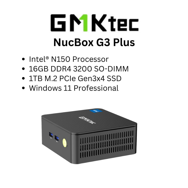 Gmktec G3 Mini Pc Intel N100 16Gb Ram 1Tb Ssd Windows 11 Pro Wifi