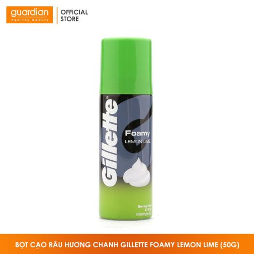 Bọt cạo râu hương chanh Gillette Foamy Lemon Lime (50g)