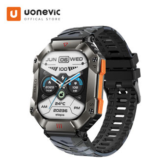 Uonevic Outdoor Smart Watch KR80 Altitude Air pressure Compass for Men Bluetooth Call 100+ Sport Smartwatch PK K56 Long Battery Life