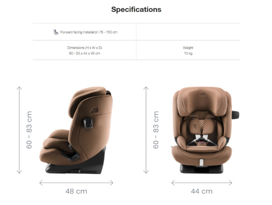 Britax Advansafix Pro Convertible Car Seat | 76cm - 150cm | 15