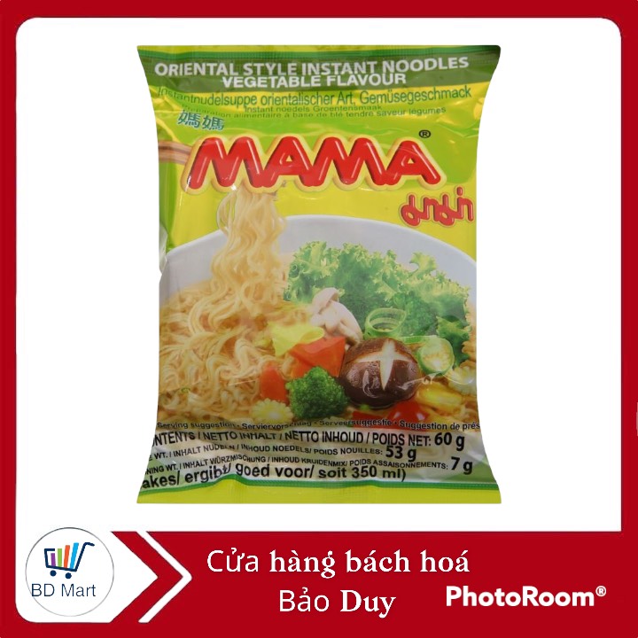 Thùng 15 gói mì chay mama rau củ 60g