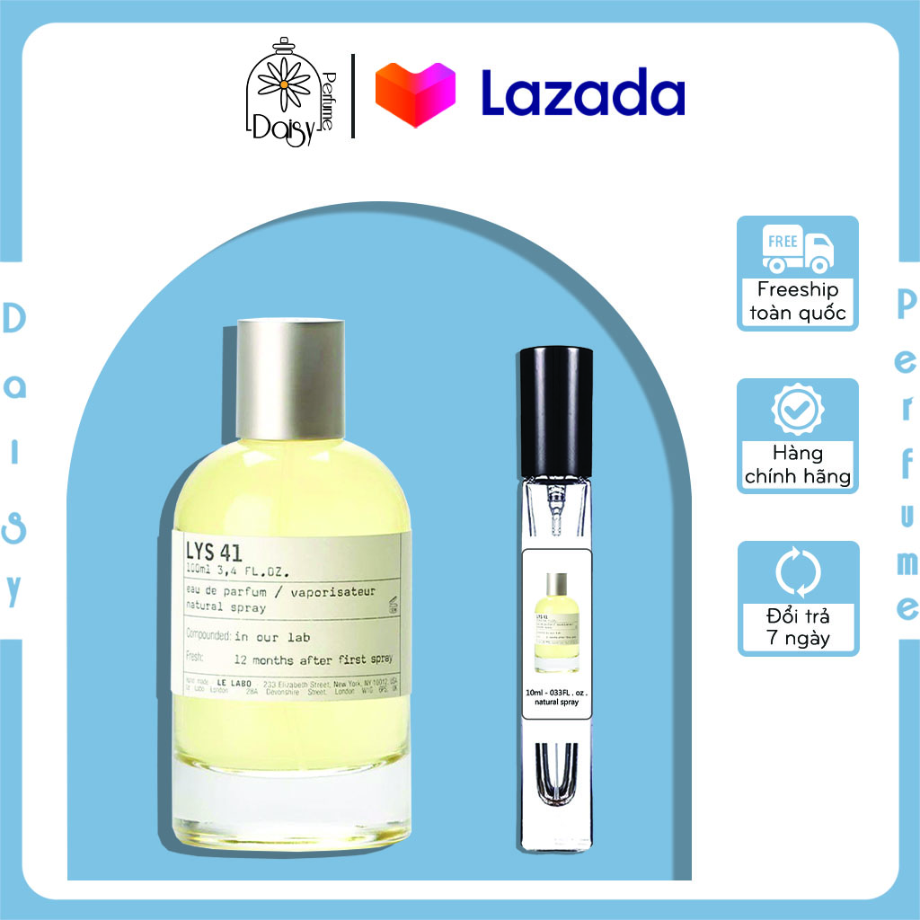 Nước hoa unisex Le Labo Lys 41 chính hãng giữ mùi lâu hương thơm sang trọng, quyến rũ, ngọt ngào cho mùa xuân hè - chai chiết 5ml/ 10ml Daisy Perfume