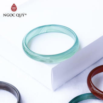 vòng đá mã não xanh lá nhạt bản mỏng Ni56 - Ngọc Quý Gemstones