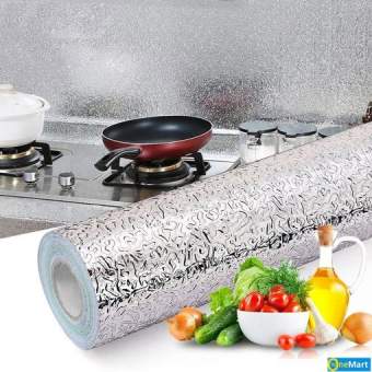 Giấy Dán Tường, Giấy Bạc Dán Bếp Cách Nhiệt Chống Thấm Dầu Mỡ, Miếng Dán Tiện Ích Cho Tường Nhà, Căn Bếp Sạch Đẹp (3m × 60cm)