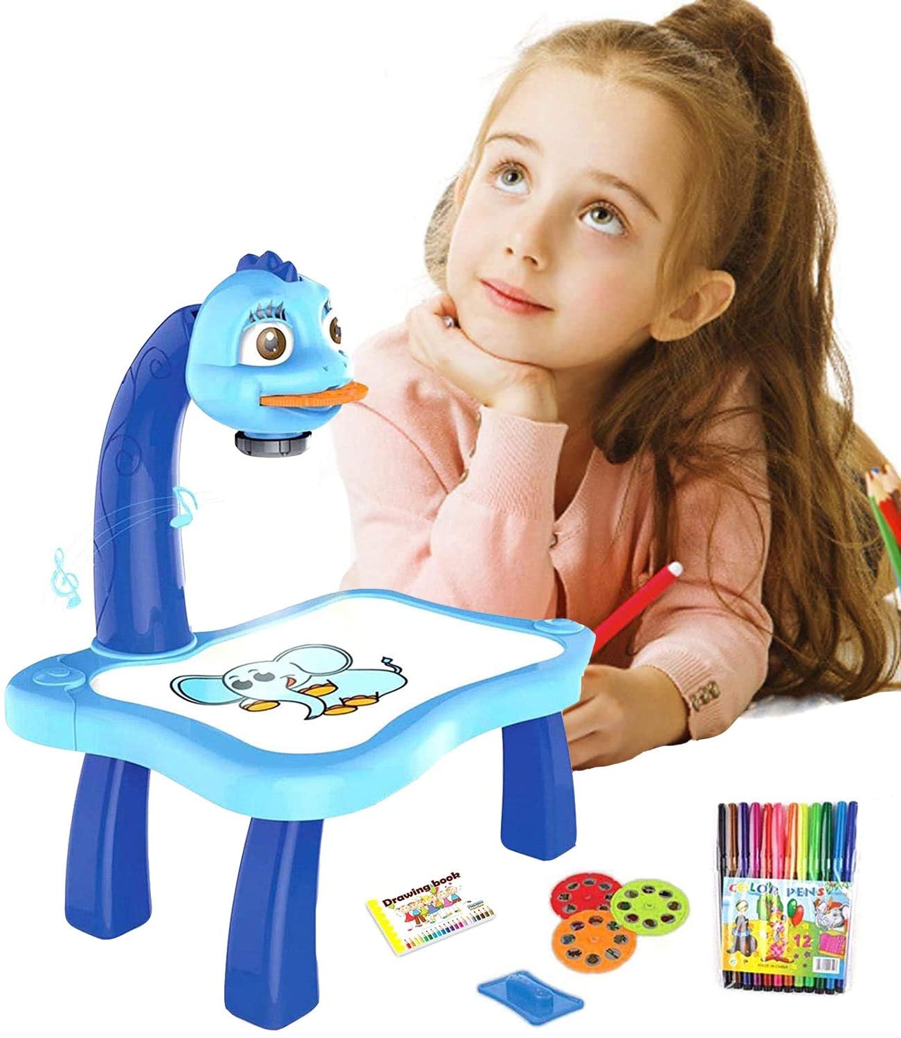 Children Mini Led Art Drawing Table Toy Set Projector Painting for Kid  Small Drawing Board Desk Educational Toys Gifts - Realistic Reborn Dolls  for Sale