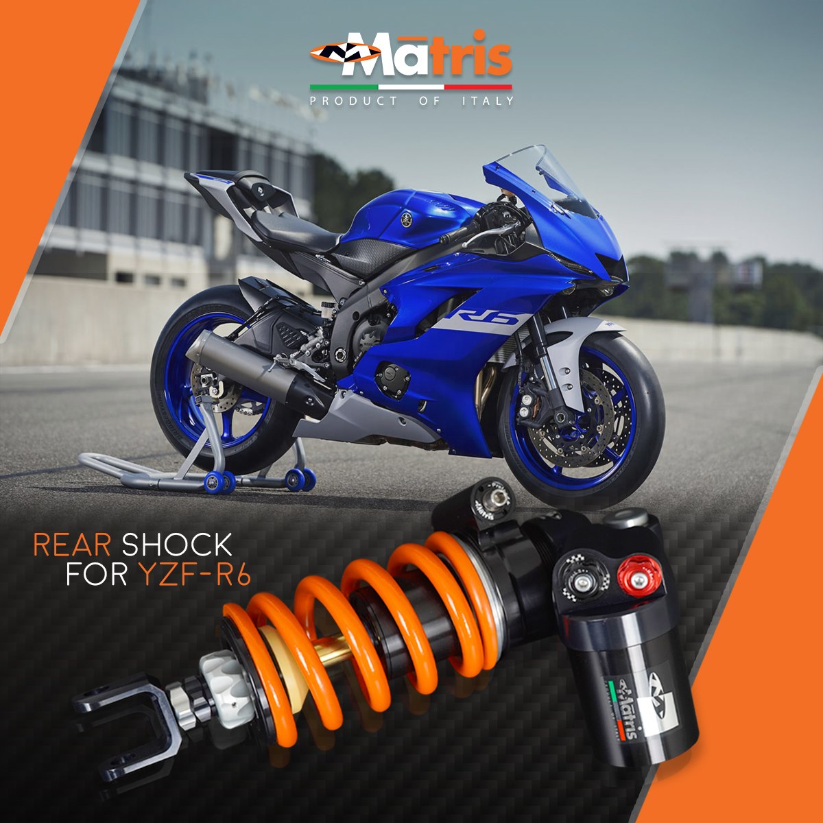 Matris โช๊คหลังรุ่น M46R สำหรับรถ YZF R6 ปี17 ราคา 52,000 บาท*ส่งฟรี