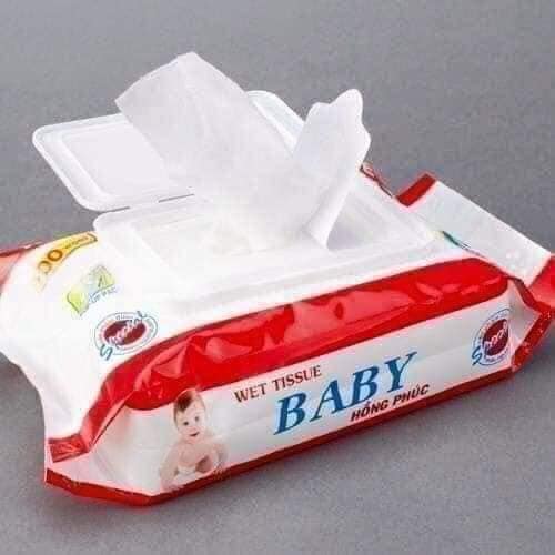 Giấy ướt baby thiên phúc không mùi cho bé gói 100 tờ