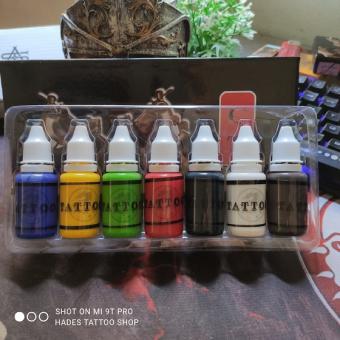 Set hộp 7 màu mực xăm Art Dragon Tattoo ink