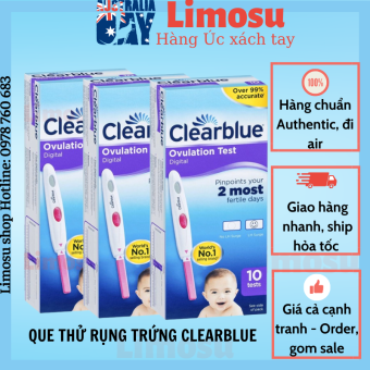 Que thử rụng trứng điện tử Clearblue hộp 2 nấc thử