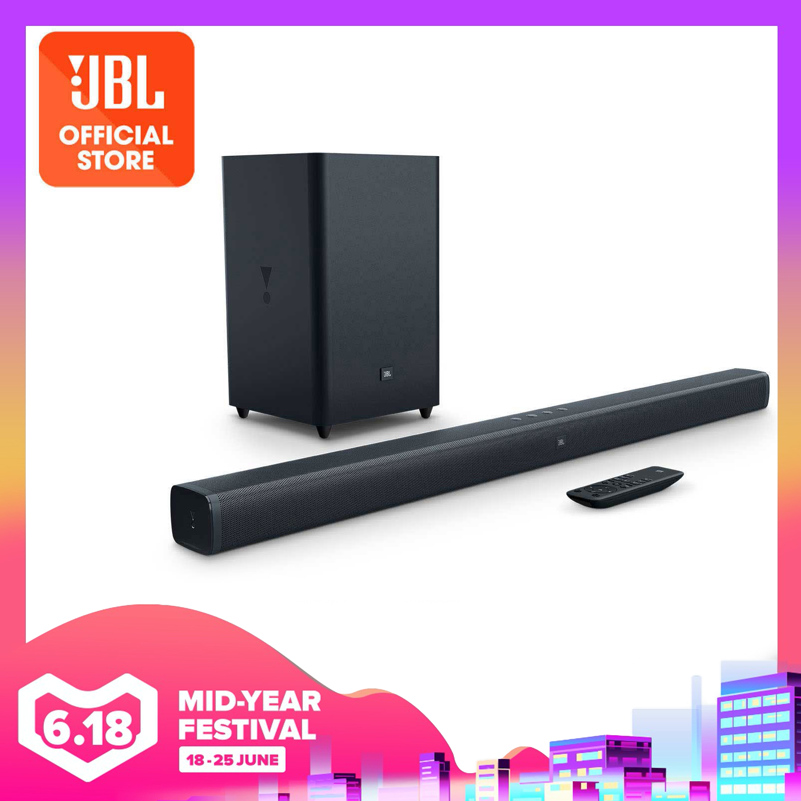 JBL Bar 2.1 Channel Soundbar with Wireless Subwoofer | Why Not Deals