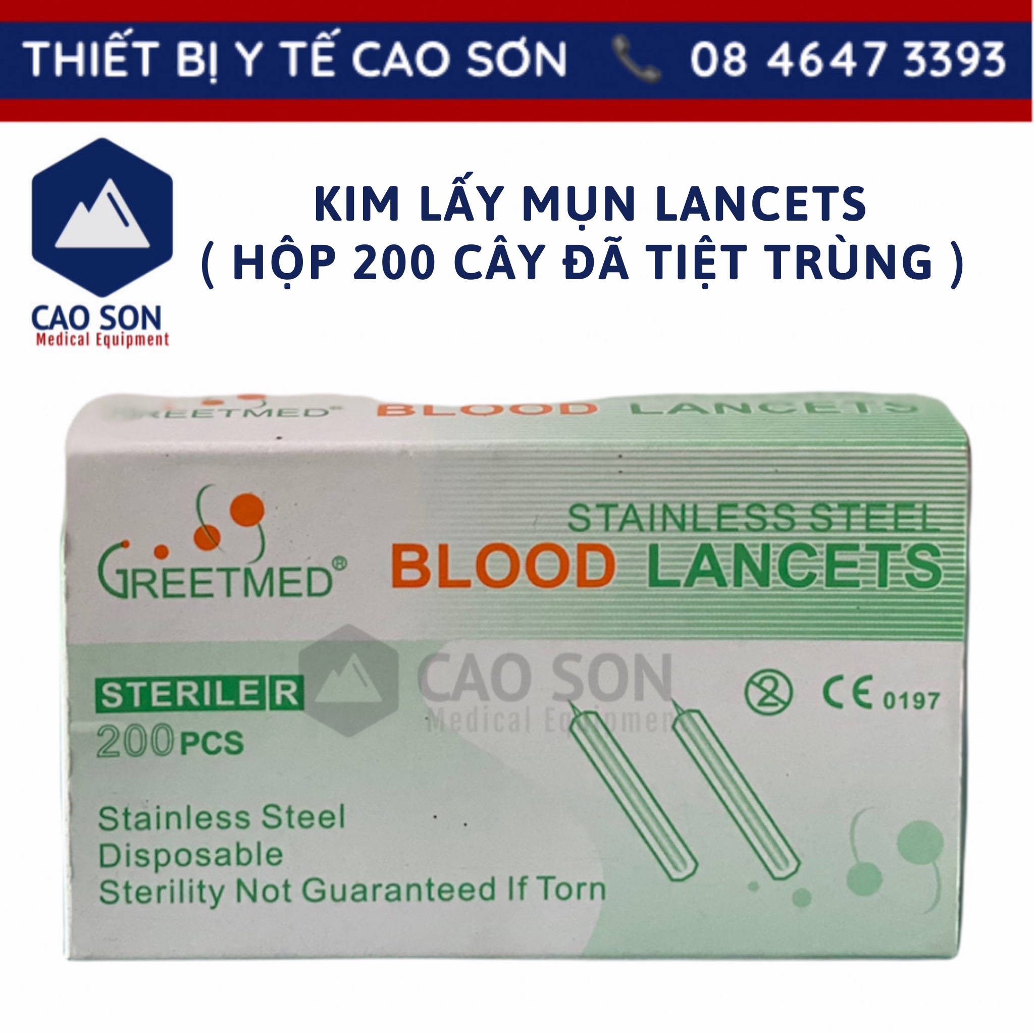 Hộp kim lấy mụn Greetmed