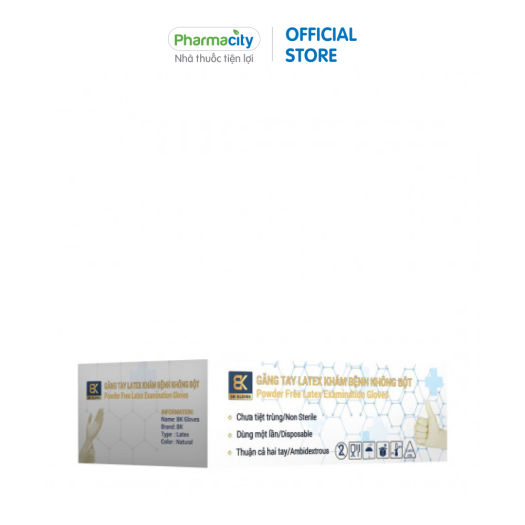 Găng tay y tế không bột BKGloves Size L (100 Chiếc/Hộp)