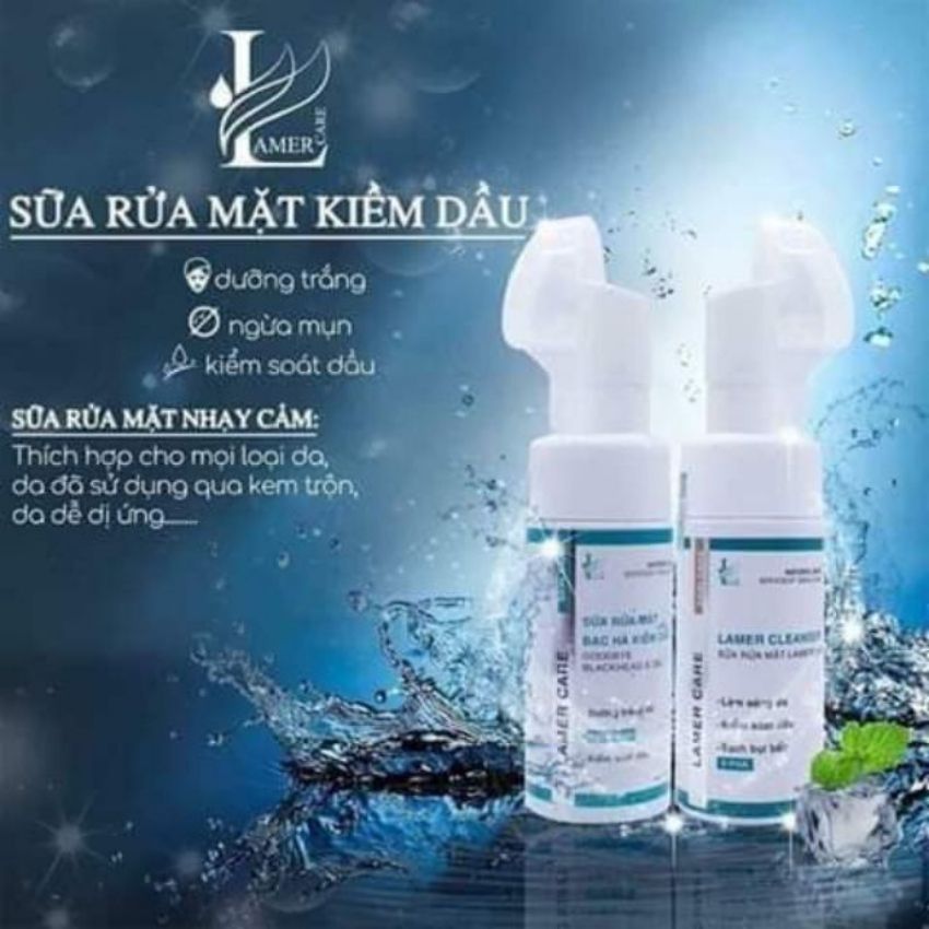 Sữa rửa mặt bạc hà kiềm dầu Lamer care Dr Lacir 150ml giúp làm sạch sâu, dưỡng trắng da