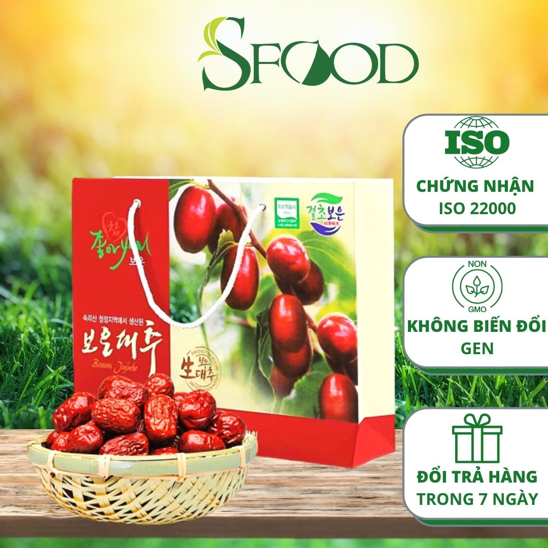 Táo đỏ sấy khô sfood, táo đỏ hàn quốc 1kg và 500g