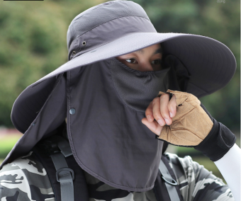 Mũ chống nắng chống tia cực tím khẩu trang nam thời trang, mũ nón đi câu nam, nón chống nắng khẩu trang nam, mũ rộng vành nam, mũ nón du lịch