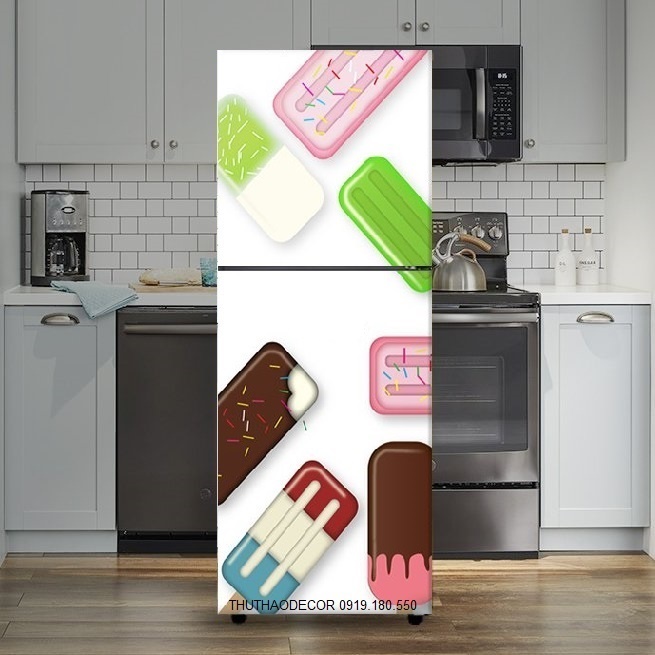 Giấy decal dán tủ lạnh kem mát lạnh - thuthaodecor