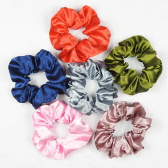 KOREMI Dây Cột Tóc Vải Scrunchies Phi Bóng Full Color