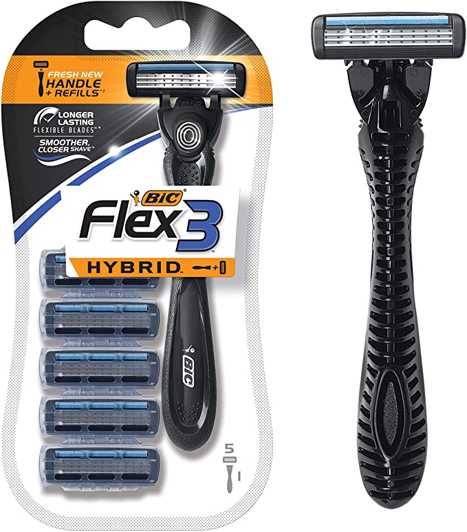 bic flex 2 hybrid men's twin blade razor