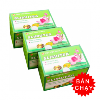 Bộ 3 Trà giảm cân giảm béo giảm mỡ máu Slimutea Học Viện Quân Y (20 gói x 3)