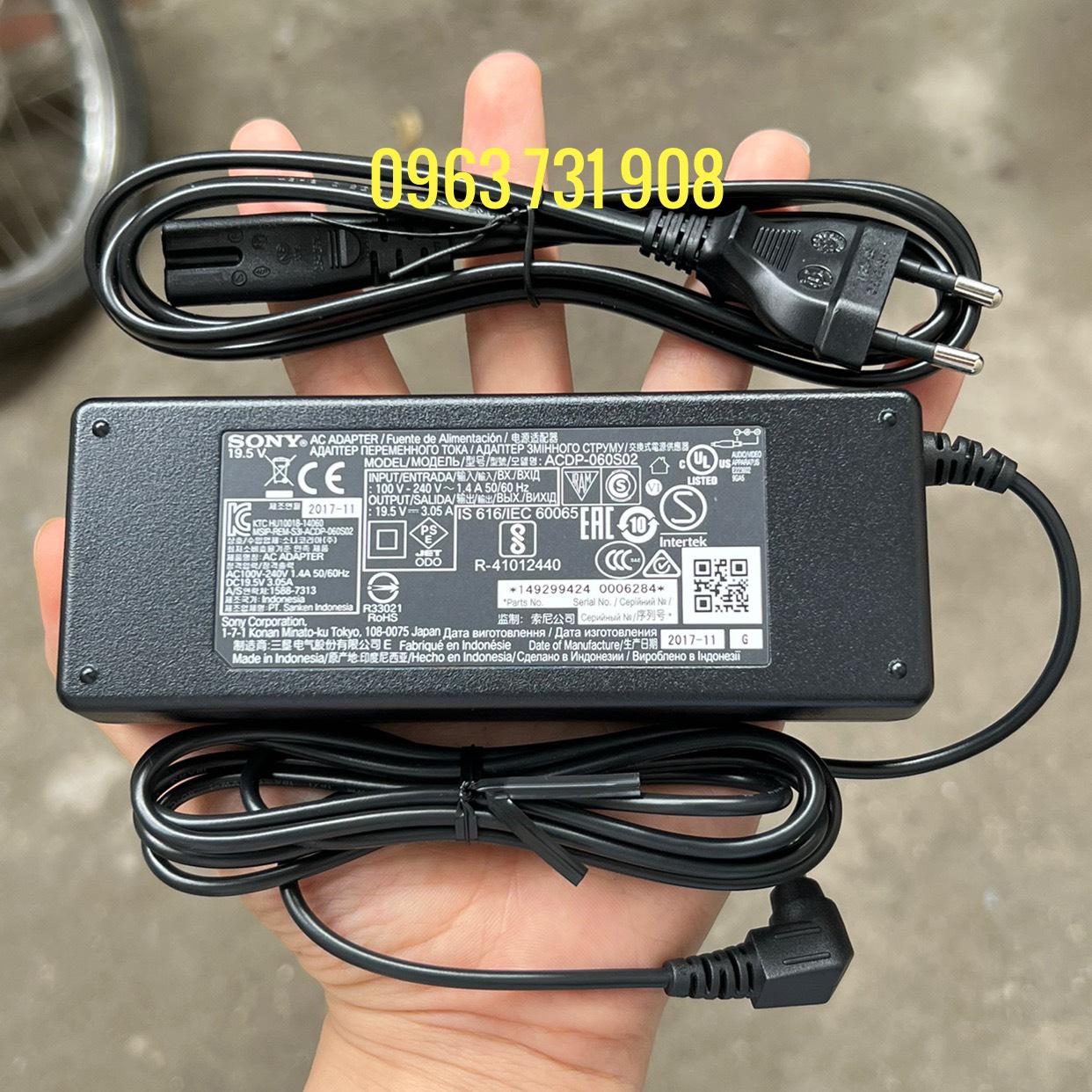 Adapter nguồn tivi sony 19.5V 3.05A chính hãng