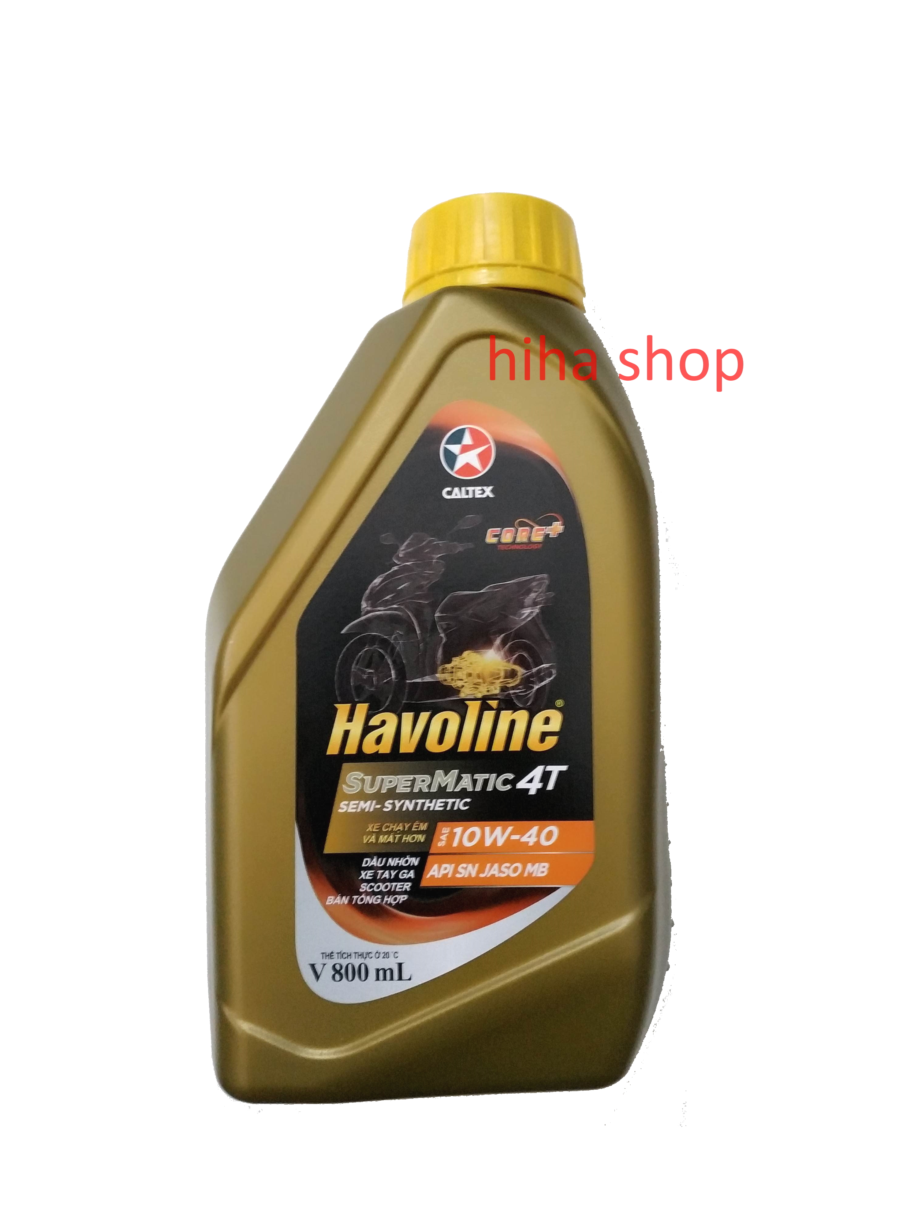 Dầu nhớt xe tay ga 0.8l -1l caltex semi havoline 10w40 api sn bán tổng hợp