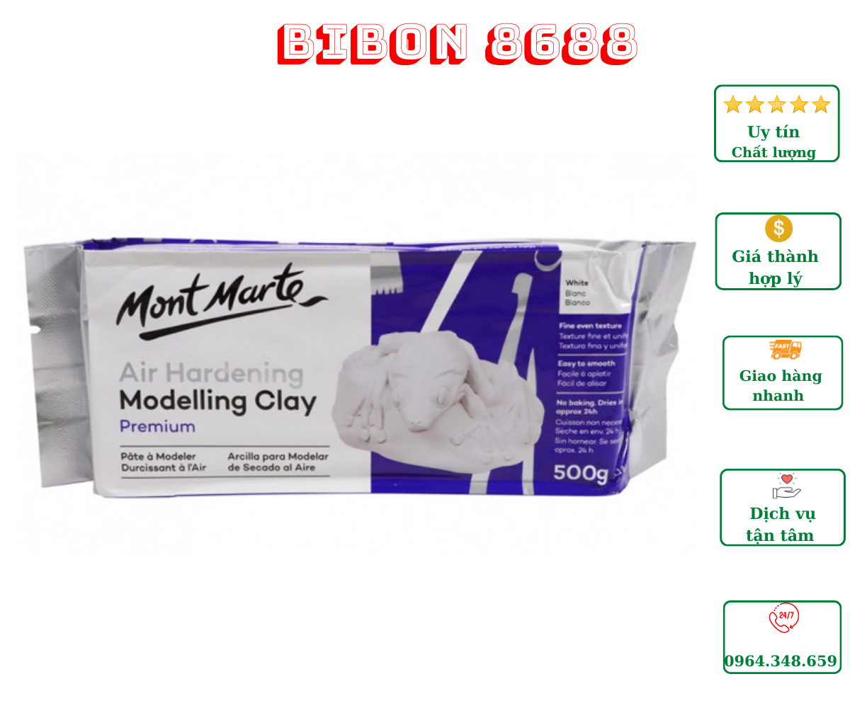 ĐẤT SÉT ĐIÊU KHẮC, TẠO HÌNH TỰ KHÔ MONT MARTE 0.5KG, 2KG VÀ DỤNG CỤ TẠO HÌNH, LÀM ĐẤT SÉT