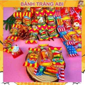 1 dây gồm 10 gói Kẹo Dẻo Mini hình Hamburger/Que Kem/Hotdog/ Sandwich thương hiệu Risen 100g-ăn vặt tuổi thơ