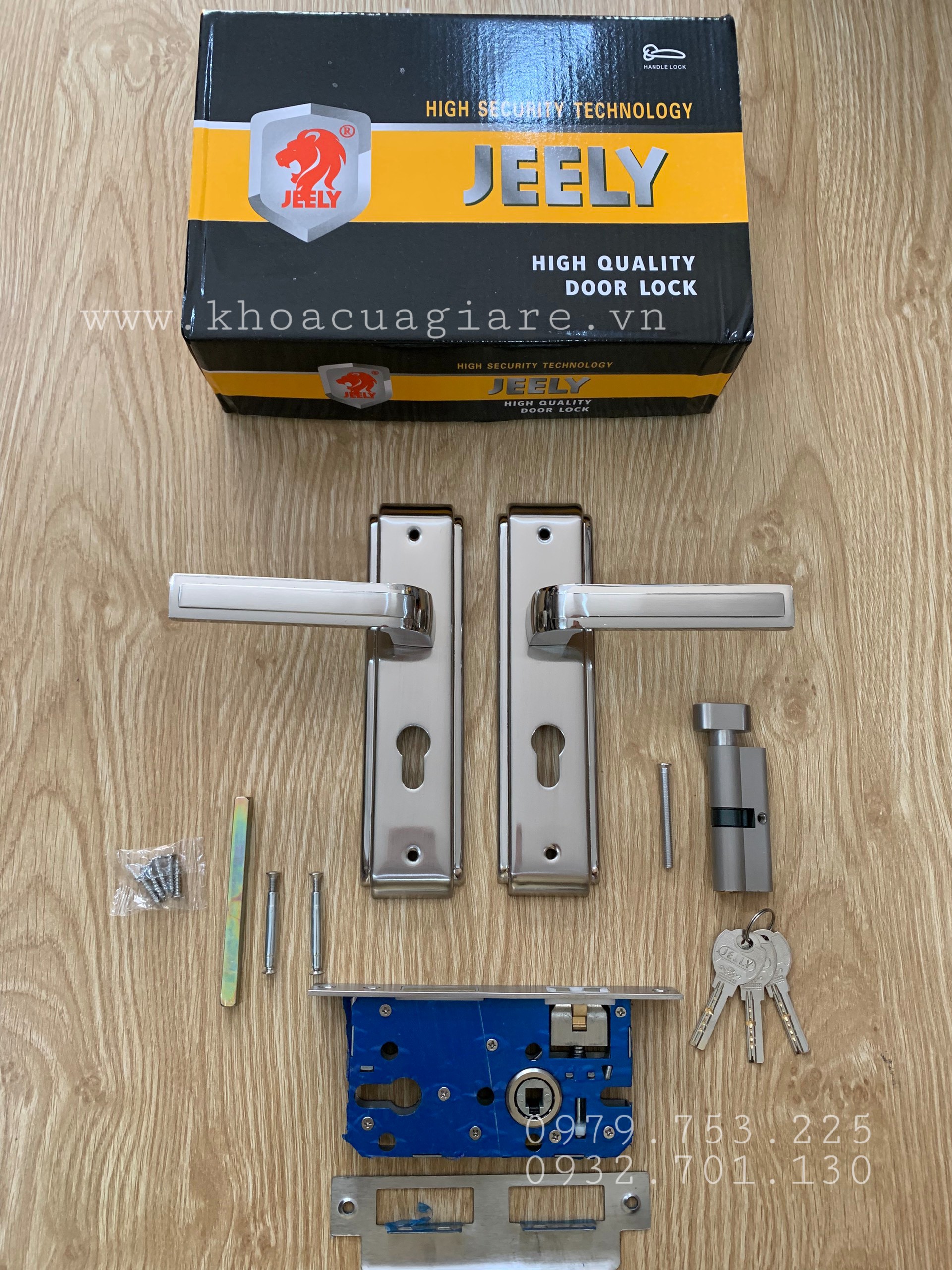 Khóa tay gạt cửa phòng jeely h227 - 200 bền đẹp