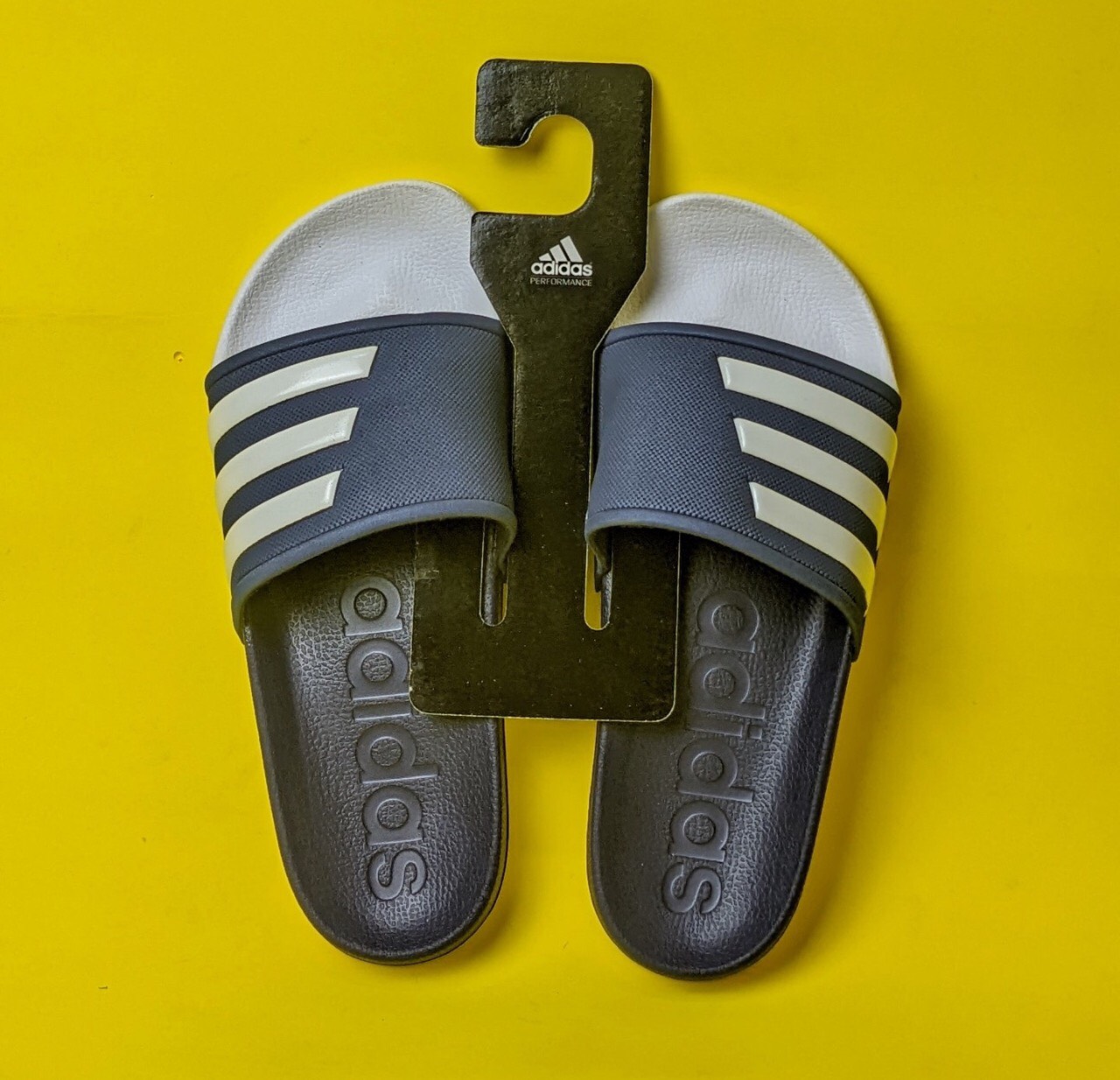 Dép adidas_sample original 2 màu trắng xanh quai trắng xanh