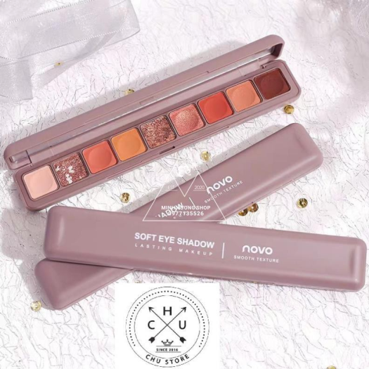 Bảng phấn mắt 9 màu Soft Eyeshadow hãng Novo bảng màu hot trend đa dạng nhiều phong cách- màu mắt, nhũ mắt phấn mắt giá rẻ