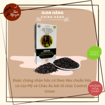 Gạo Organic Hoang Dã Hữu Cơ Exotic - HOASUAFOODS - dẻo thơm hạt tròn 1KG