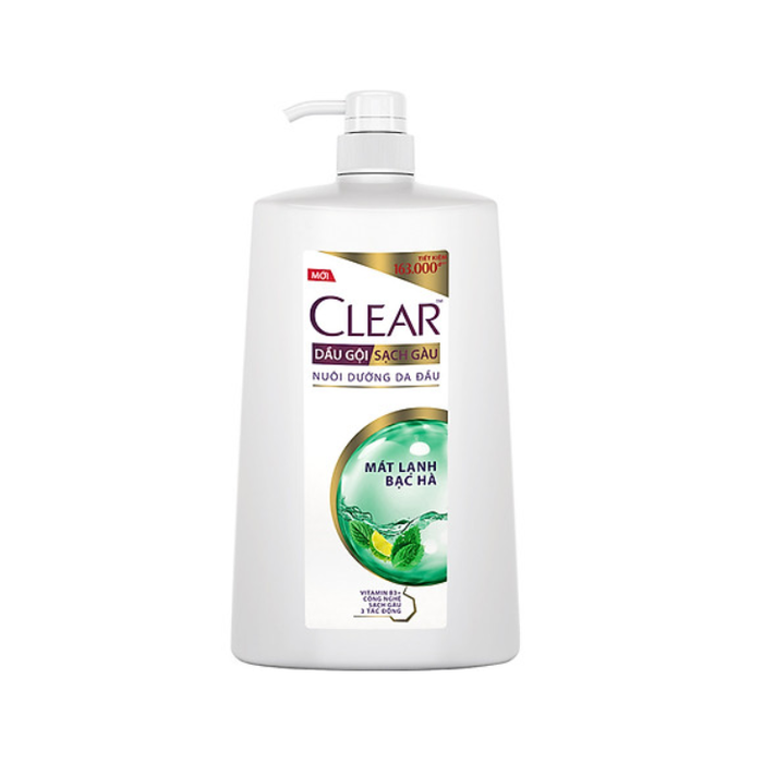 Dầu gội Sạch gàu Clear Mát lạnh bạc hà 1,4kg