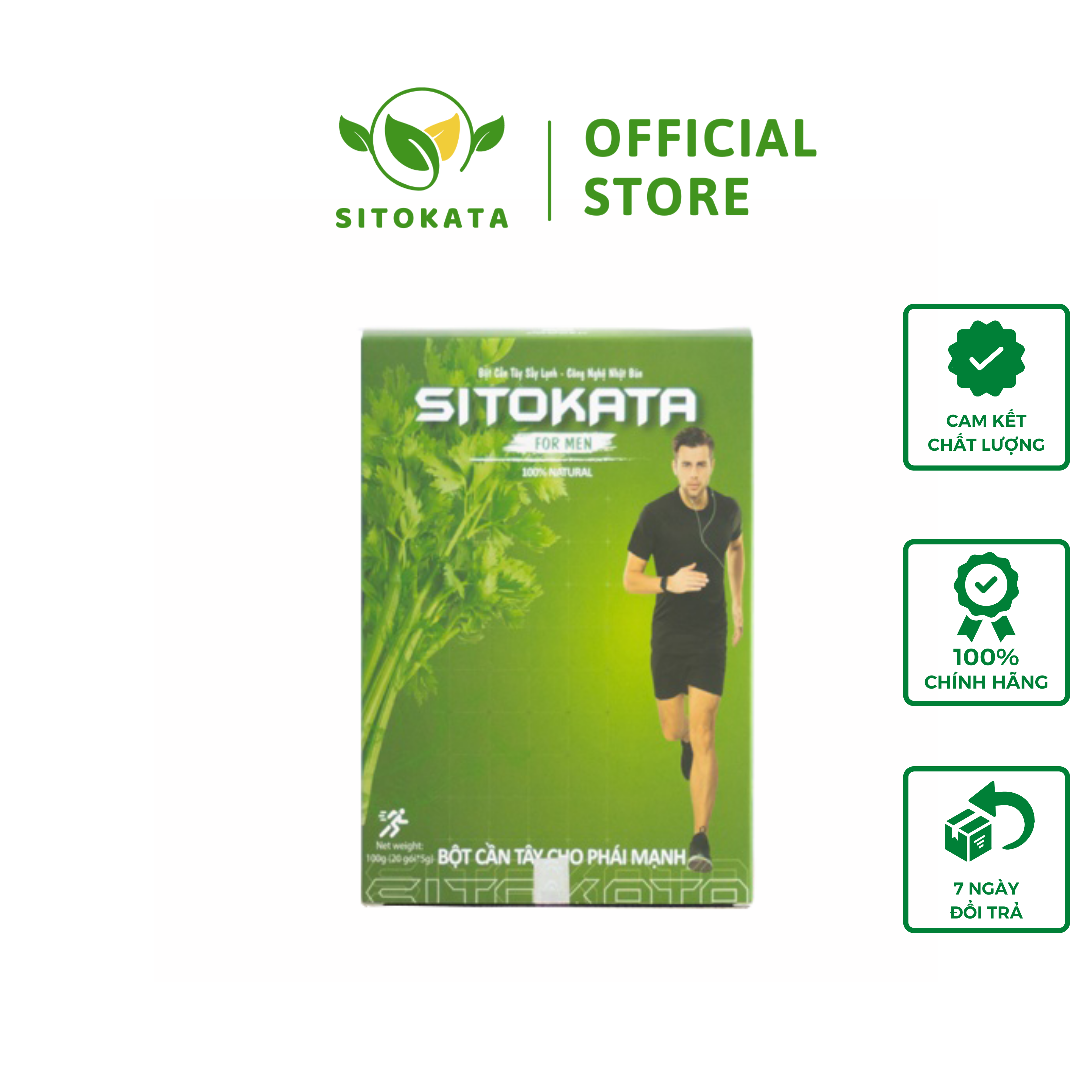 Bột cần tây sitokata for men - combo 2 hộp-20 gói- 5g/1 gói