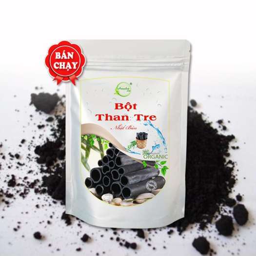 Bột than tre hoạt tính nhật bản trắng răng ngăn mụn thải độc kiềm nhờn 20gr - Henashop