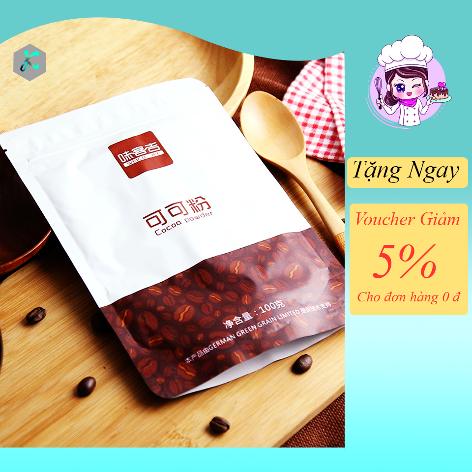 Cacao - Bột cacao WeicoJee nguyên chất - Nguyên Liệu Làm Bánh 100g