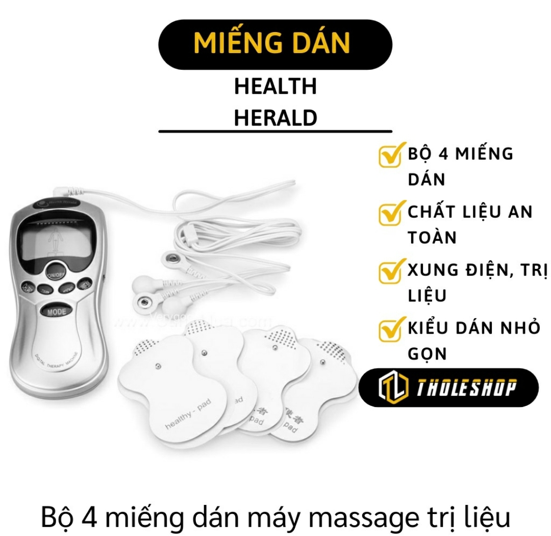 Bộ 4 miếng dán rời dùng cho tất cả máy massage trị liệu có thể sử dụng được nhiều lần.