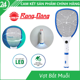 Vợt Muỗi Rạng Đông 2 Trong 1 Vợt Bắt Muỗi Tích Hợp Đèn Pin Tiện Dụng Pin Sạc Siêu Bền Sạc 1 Lần Dùng 1 Tuần