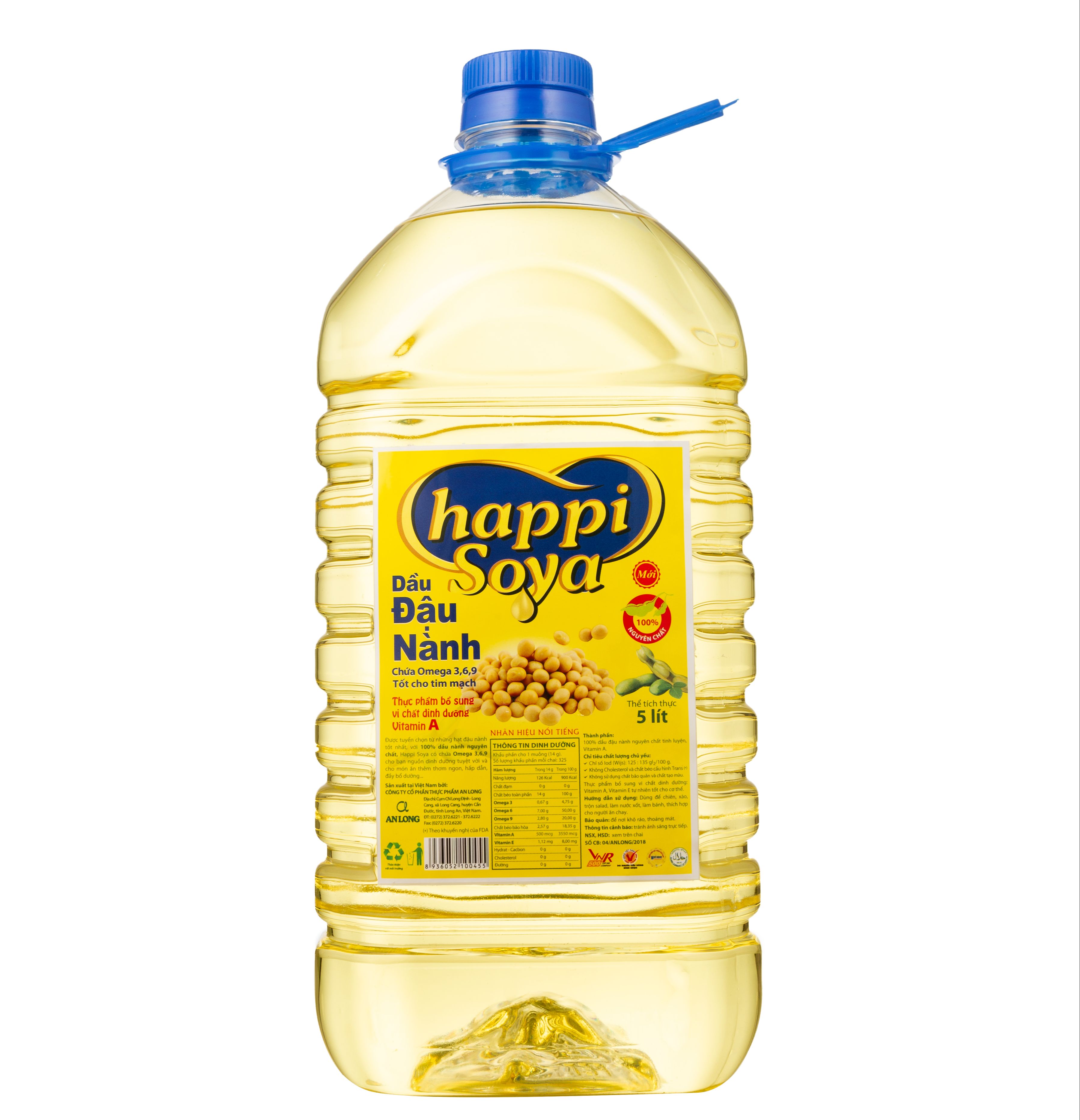 Dầu Nành Happi Soya 5L - Tốt cho tim mạch - Tối ưu tài chính