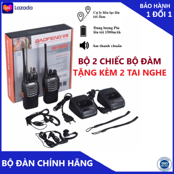 Bộ đàm cầm tay Bộ đàm baofeng BF888s Tặng kèm tai nghe chính hãng bảo hành 3 năm