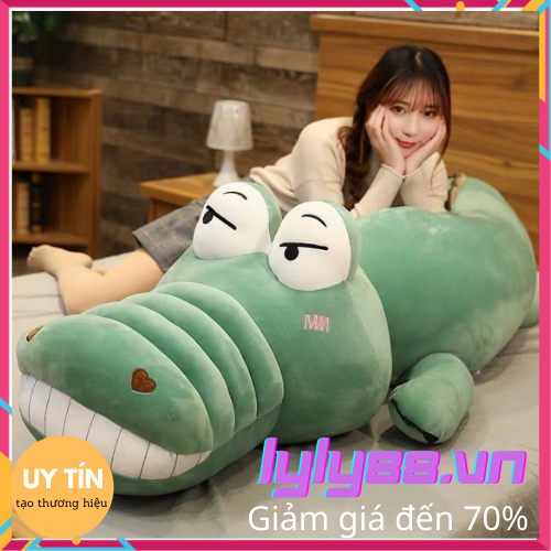 Cá sấu bông 1m6 _gấu bông cá sấu- gối ôm hình cá sấu_Thú nhồi bông hình cá sấu 80cm 1m 1m4 1m6