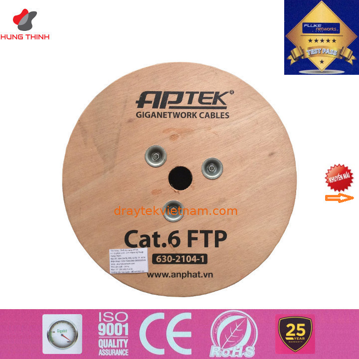 Cáp mạng cat6 ftp 305m aptek 630-2104-1 - hàng chính hãng